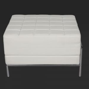 White Metro Ottoman